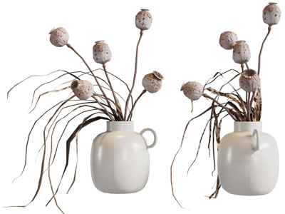 侘寂风干花花瓶摆件组合