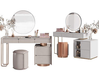 现代化妆 梳妆台3d模型 现代化妆 梳妆台