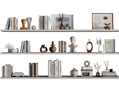 现代书籍 陶艺花瓶摆件组合