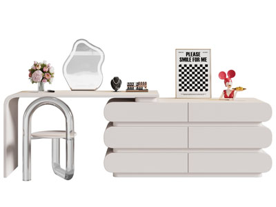 现代化妆 梳妆台3d模型 现代化妆 梳妆台