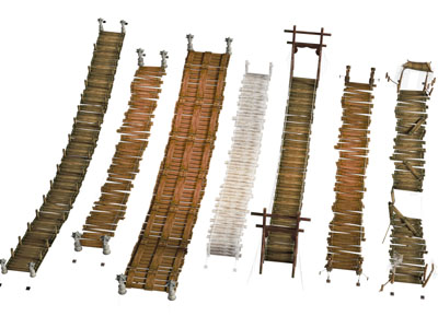 现代破旧的木桥 木板桥 吊桥3d模型 现代破旧的木桥 木板桥 吊桥