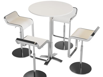 现代休闲桌椅组合3d模型 现代休闲桌椅组合