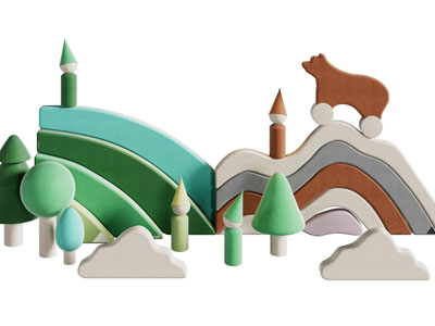 现代儿童美陈 摆件组合