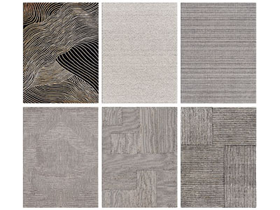 现代长方形地毯3d模型 现代长方形地毯