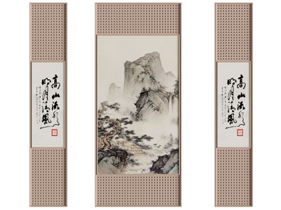 新中式装饰挂画3d模型 新中式装饰挂画