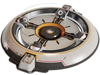 现代卡通场景 太空基座3d模型 现代卡通场景 太空基座