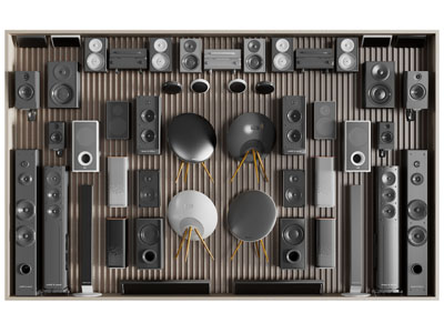 现代家庭影院、蓝牙音箱、家用电器音响组合3d模型 现代家庭影院、蓝牙音箱、家用电器音响组合