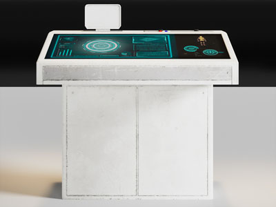 现代智能电脑控制机 身体检测仪3d模型 现代智能电脑控制机 身体检测仪