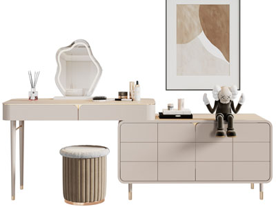 现代化妆 梳妆台3d模型 现代化妆 梳妆台