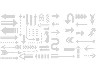 现代不同造的箭头、标识、方向箭头