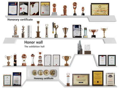 现代奖杯、奖状荣誉背景墙3d模型 现代奖杯、奖状荣誉背景墙