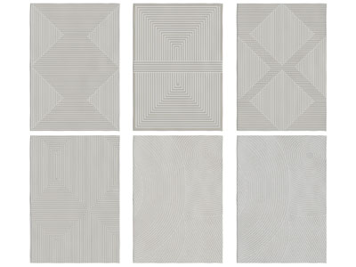 现代长方形地毯3d模型 现代长方形地毯