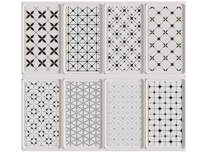 法式奶油风厨卫拼花瓷砖 背景墙3d模型 法式奶油风厨卫拼花瓷砖 背景墙