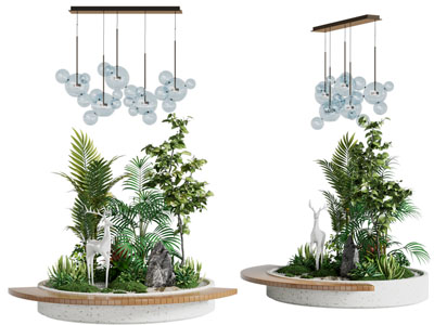 现代花坛 雕塑 花草景观园艺小品