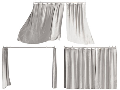 现代窗帘 布帘 拉帘3d模型 现代窗帘 布帘 拉帘