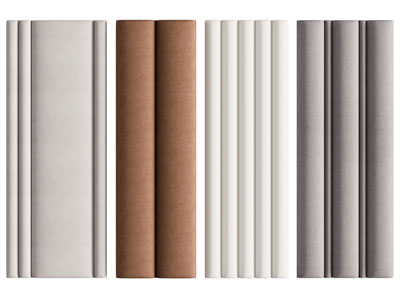 现代软包背景墙3d模型 现代软包背景墙