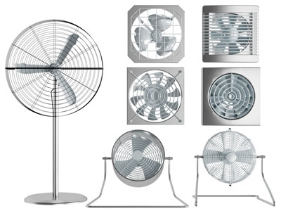 现代立式  台式电风扇3d模型 现代立式  台式电风扇