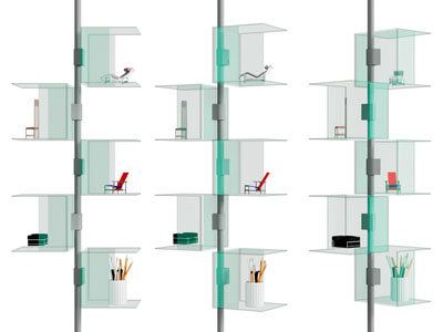 现代亚克力装饰书架