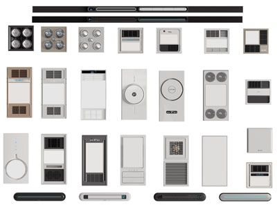 现代线形浴霸 暖风扇3d模型 现代线形浴霸 暖风扇