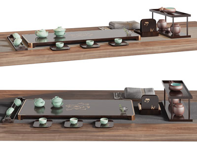 新中式茶盘 茶具杯子 茶杯 茶壶