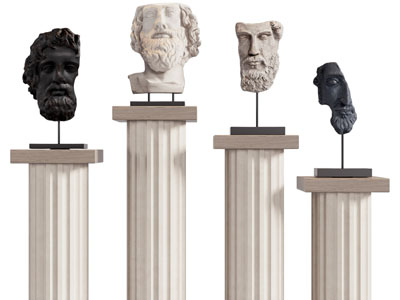 欧式残破的人脸雕塑雕刻3d模型 欧式残破的人脸雕塑雕刻