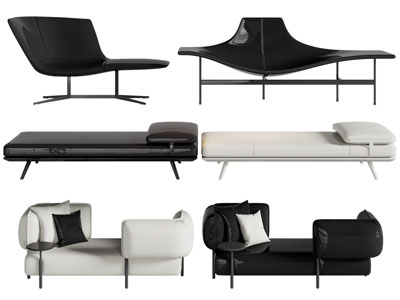 现代多人沙发 沙发凳子