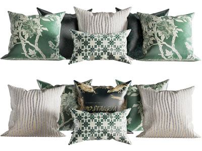 现代植物图案的靠垫抱枕