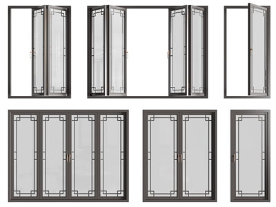 新中式推拉窗户 平开窗