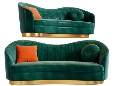 现代轻奢多人沙发