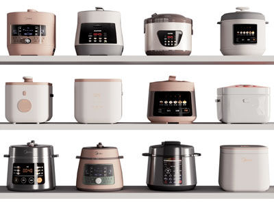 现代电饭锅 电高压锅3d模型 现代电饭锅 电高压锅