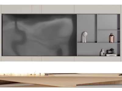 现代电视背景墙3d模型 现代电视背景墙