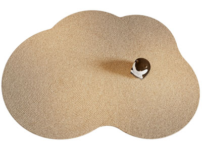 侘寂风草编异形地毯3d模型 侘寂风草编异形地毯