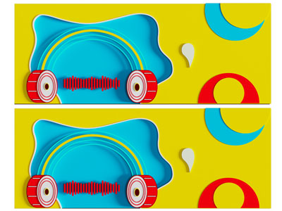 现代卡通背景墙 造墙3d模型 现代卡通背景墙 造墙