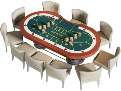 现代赌博娱乐桌椅组合3d模型 现代赌博娱乐桌椅组合