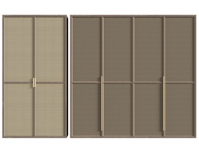 侘寂风衣柜3d模型 侘寂风衣柜