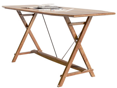 现代可折叠实木书桌3d模型 现代可折叠实木书桌