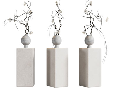 侘寂风花瓶花卉摆件组合