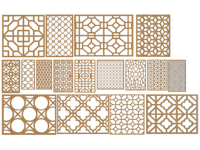 新中式花格 窗格 镂花窗