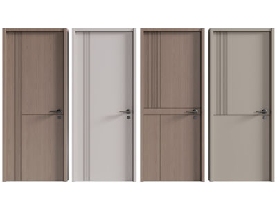 现代单扇平开门 木门