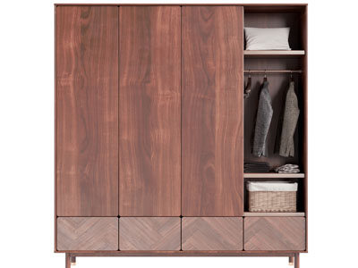 现代实木衣柜3d模型 现代实木衣柜