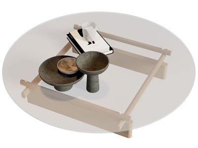 现代圆形茶几3d模型 现代圆形茶几