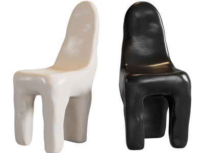 侘寂风休闲椅子 餐椅