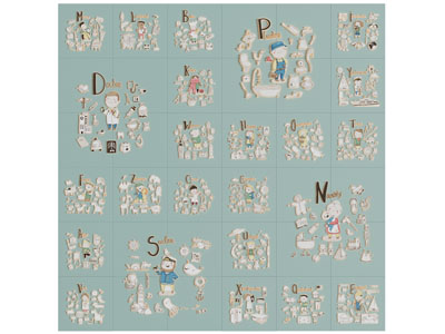 现代卡通墙贴 墙纸 墙饰