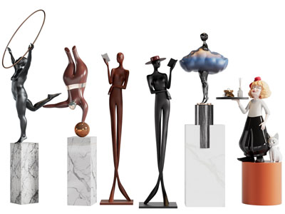 现代抽象人物雕塑雕刻3d模型 现代抽象人物雕塑雕刻