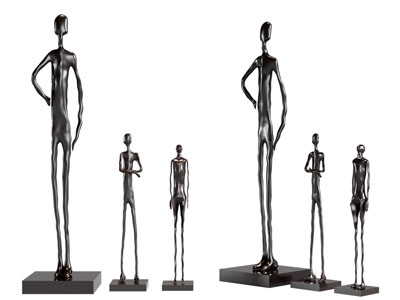 现代抽象人雕塑雕刻摆件组合