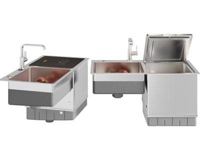 现代不锈钢嵌入式带洗菜盆的洗碗机3d模型 现代不锈钢嵌入式带洗菜盆的洗碗机