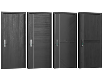 现代单扇实木平开门 入户门