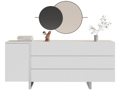 现代白色玄关柜 边柜