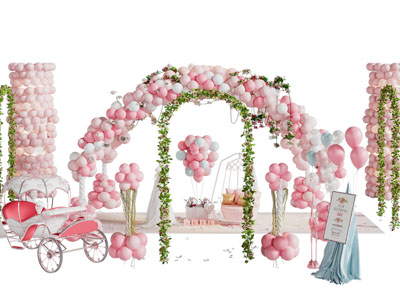 现代气球美陈 户外装置 演绎舞台