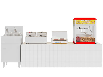 现代爆米花机 烤香肠机 炸鸡保温台 电油炸锅3d模型 现代爆米花机 烤香肠机 炸鸡保温台 电油炸锅